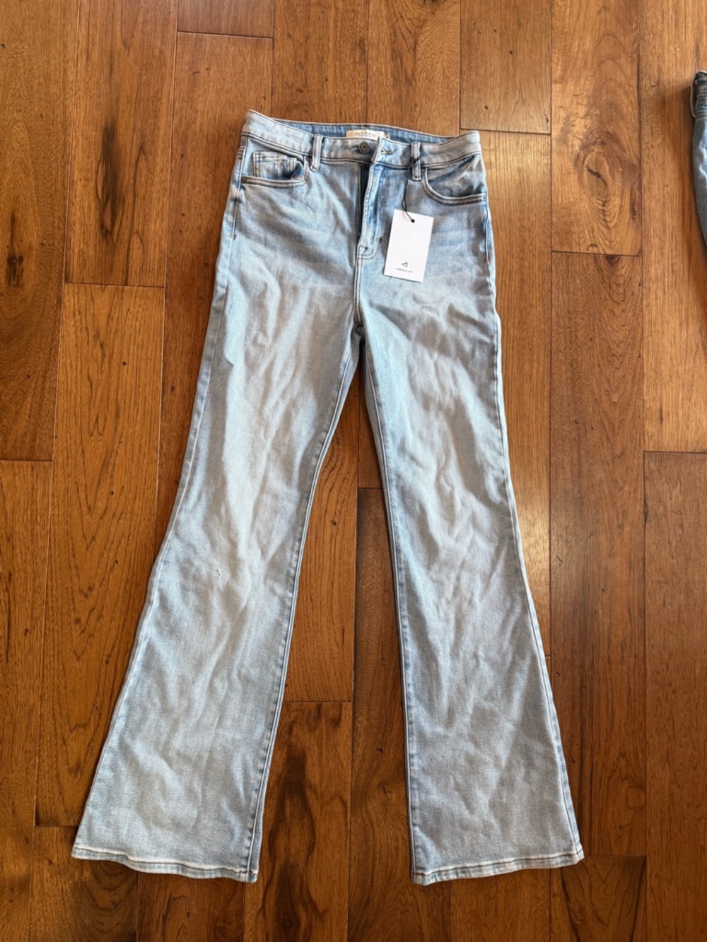 Light Indigo Flare Jeans - Women's Wide Leg
